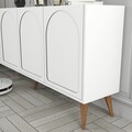 Consola, Hommy Craft, Lyon 81, 180x81x35 cm, PAL, Alb/Maro