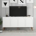Consola, Hommy Craft, Lyon 81, 180x81x35 cm, PAL, Alb/Maro