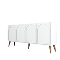 Consola, Hommy Craft, Lyon 81, 180x81x35 cm, PAL, Alb/Maro