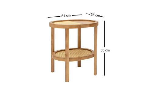 Masuta, Howard, Nala 55, 51x55x36 cm, Corp din 100% lemn de frasin, Natural