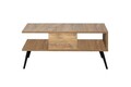 Masuta de cafea, Kalune Design, Bukle, 90x40x50 cm, PAL, Pin Atlantic / Negru