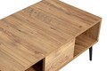 Masuta de cafea, Kalune Design, Bukle, 90x40x50 cm, PAL, Pin Atlantic / Negru