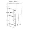 Dulap multifunctional, Locelso, On10B-W, 160x45 cm, PAL, Alb