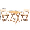 Set mobilier de gradina 3 piese, Hanah Home, My003A, Natural / Crema
