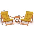 Set mobilier de gradina 3 piese, Hanah Home, My007, Galben / Natural