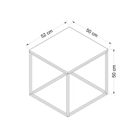 Masuta, Minerva, Basak, 52x50x50 cm, PAL, Maro