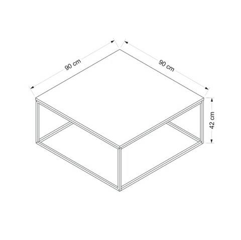 Masuta de cafea, Minerva, Loni, 90x42x90 cm, PAL, Dore