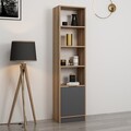 Corp biblioteca, Minerva, Elina 1, 45x180x30 cm, PAL, Nuc / Antracit
