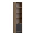 Corp biblioteca, Minerva, Elina 1, 45x180x30 cm, PAL, Nuc / Antracit