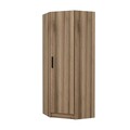 Dulap pentru haine, Minerva, Kale 1 Walnut, 74x210x52 cm, PAL, Maro