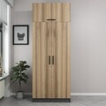 Dulap pentru haine, Minerva, Kale Oak, 90x235x52 cm, PAL, Stejar