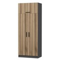 Dulap pentru haine, Minerva, Kale Oak, 90x235x52 cm, PAL, Stejar