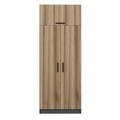Dulap pentru haine, Minerva, Kale Oak, 90x255x52 cm, PAL, Stejar