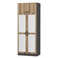 Dulap pentru haine, Minerva, Kale Oak, 90x235x52 cm, PAL, Stejar