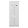 Dulap pentru haine, Minerva, Kale White, 90x235x52 cm, PAL, Alb