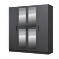 Dulap pentru haine, Minerva, Kale, 180x190x52 cm, PAL, Antracit