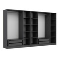 Dulap pentru haine, Minerva, Kale, 315x190x52 cm, PAL, Antracit