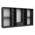 Dulap pentru haine, Minerva, Kale, 360x190x52 cm, PAL, Antracit