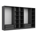 Dulap pentru haine, Minerva, Kale, 315x210x52 cm, PAL, Antracit