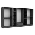 Dulap pentru haine, Minerva, Kale, 360x210x52 cm, PAL, Antracit