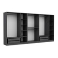 Dulap pentru haine, Minerva, Kale, 360x190x52 cm, PAL, Antracit