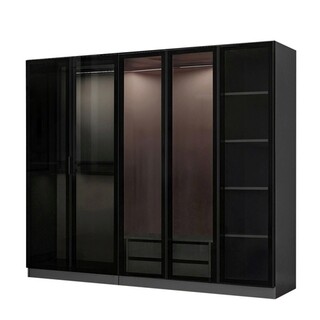 225x210x52 cm, Antracit;Negru