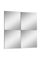 Oglinda decorativa, Mirrorland, Rectangular, Oglinda acrilica;MDF, Argintiu