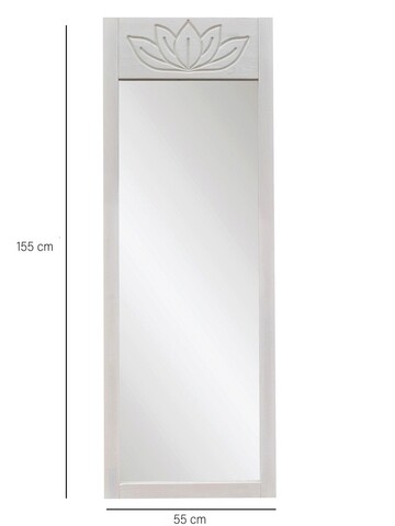 Oglinda Cheval, Neostill, Lotus, 55x155x2 cm, Lemn, Alb