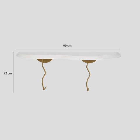 Raft de perete, Neostill, Lierre, Lemn, Aur/Alb