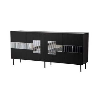 180x80x40 cm, Negru;Fumuriu