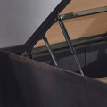Baza de pat dublu, Niron, Ela Double, 150x38x200 cm, Cadru: OȚEL, Negru