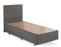 Saltea single, Base & Headboard, Niron, Argintiu, 100x38x200 cm, Cadru: OȚEL, Gri
