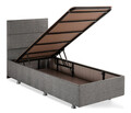 Saltea single, Base & Headboard, Niron, Argintiu, 120x38x200 cm, Cadru: OȚEL, Gri