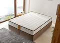 Saltea de pat, Niron, Visco Exclusive 140x190 cm Double Size Memory Foam Luxury Soft Mattress, Coperta: Tesatura de in, Alb/Maro