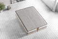 Saltea de pat, Niron, Visco Exclusive 160x200 cm Double Size Memory Foam Luxury Soft Mattress, Coperta: Tesatura de in, Alb/Maro