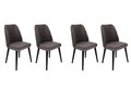 Set scaune 4 piese, Nmobb, Tutku-301 V4, Metal, Antracit / Negru