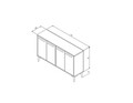 Consola, Odessa, Stria, 120x30x75 cm, PAL, Stejar antracit / safir