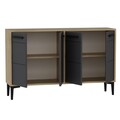 Consola, Odessa, Stria, 120x30x75 cm, PAL, Stejar safir / Antracit