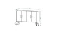 Comoda TV, Odessa, İlda, 120x30x80 cm, PAL, Antracit