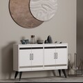 Comoda TV, Odessa, İlda, 120x30x80 cm, PAL, Alb
