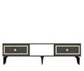Comoda TV, Olivia, Nil, 150x44 cm, PAL, Antracit / Aur