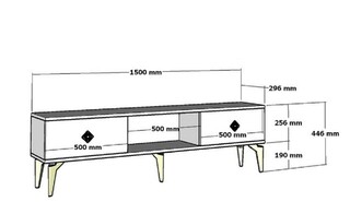 150x44 cm, Antracit;Argintiu