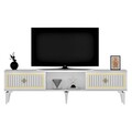 Comoda TV, Olivia, Nil, 150x44 cm, PAL, Alb/Auriu