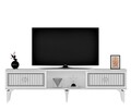 Comoda TV, Olivia, Nil, 150x44 cm, PAL, Alb / Argintiu