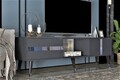 Comoda TV, Olivia, Vania, 150x29 cm, PAL , Antracit / Argintiu
