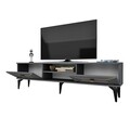 Comoda TV, Olivia, Yumedi, 150x50x30 cm, PAL , Antracit / Aur
