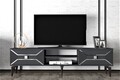 Comoda TV, Olivia, Yumedi, 150x50x30 cm, PAL , Antracit / Argintiu