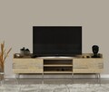 Comoda TV, Olivia, Adriana, 183.6x29.6x52.6 cm, PAL , Safir / Stejar