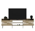 Comoda TV, Olivia, Adriana, 183.6x29.6x52.6 cm, PAL , Safir / Stejar