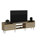 Comoda TV, Olivia, Adriana, 183.6x29.6x52.6 cm, PAL , Safir / Stejar